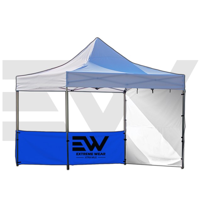 gazebo - new - blue - half wall